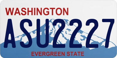 WA license plate ASU2227