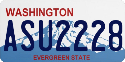 WA license plate ASU2228