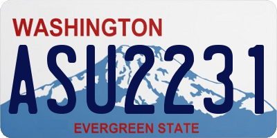 WA license plate ASU2231