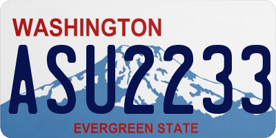 WA license plate ASU2233