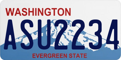 WA license plate ASU2234