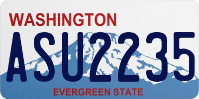 WA license plate ASU2235