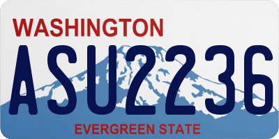 WA license plate ASU2236