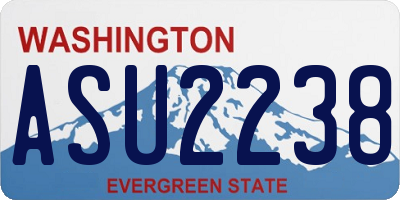 WA license plate ASU2238