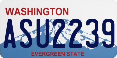 WA license plate ASU2239