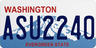 WA license plate ASU2240