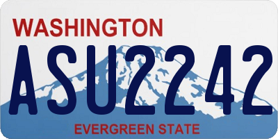 WA license plate ASU2242