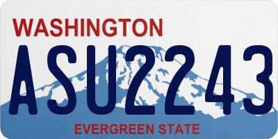 WA license plate ASU2243