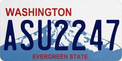 WA license plate ASU2247