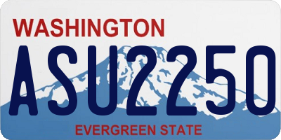 WA license plate ASU2250
