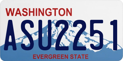 WA license plate ASU2251