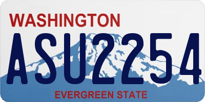 WA license plate ASU2254