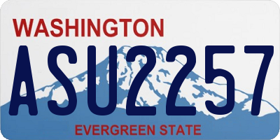 WA license plate ASU2257