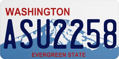 WA license plate ASU2258