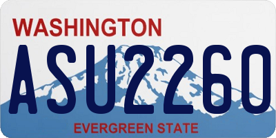 WA license plate ASU2260