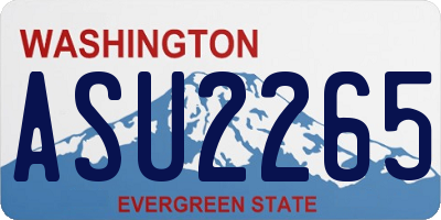 WA license plate ASU2265
