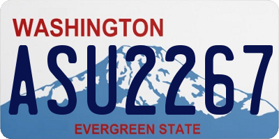 WA license plate ASU2267