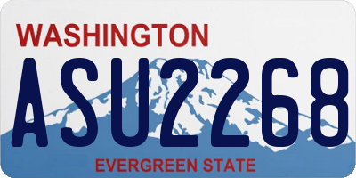 WA license plate ASU2268