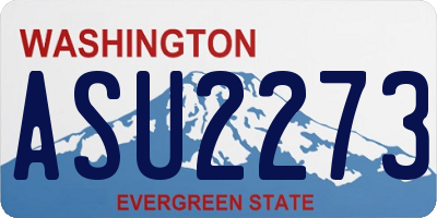 WA license plate ASU2273