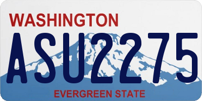 WA license plate ASU2275