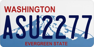WA license plate ASU2277