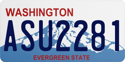 WA license plate ASU2281