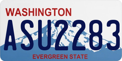 WA license plate ASU2283