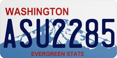 WA license plate ASU2285