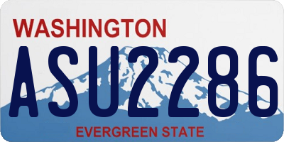 WA license plate ASU2286