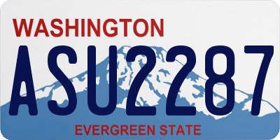 WA license plate ASU2287