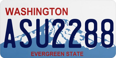 WA license plate ASU2288