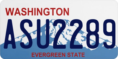 WA license plate ASU2289