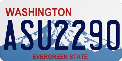 WA license plate ASU2290