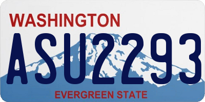 WA license plate ASU2293