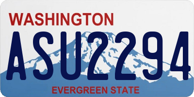 WA license plate ASU2294