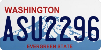WA license plate ASU2296