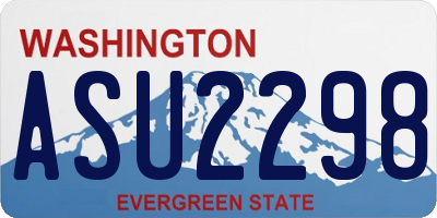 WA license plate ASU2298