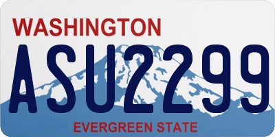 WA license plate ASU2299