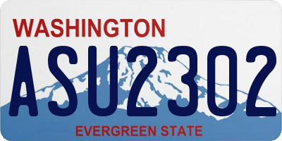 WA license plate ASU2302