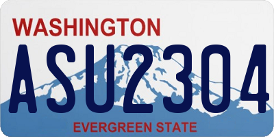 WA license plate ASU2304