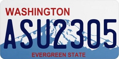 WA license plate ASU2305