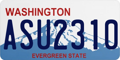 WA license plate ASU2310