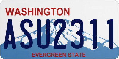 WA license plate ASU2311