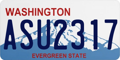WA license plate ASU2317