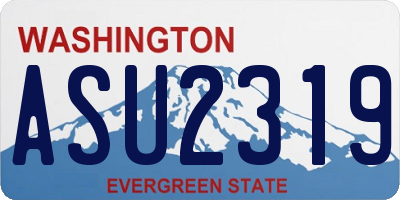 WA license plate ASU2319