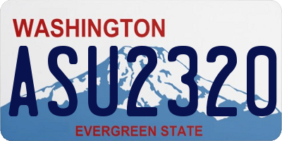 WA license plate ASU2320