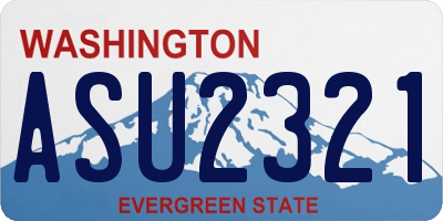WA license plate ASU2321