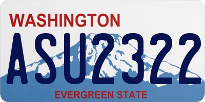 WA license plate ASU2322