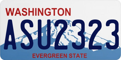 WA license plate ASU2323