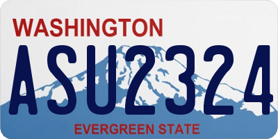 WA license plate ASU2324